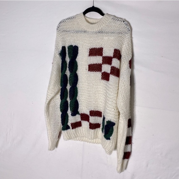 Vintage Cricketeer Chunky Knit Crew Neck Sweater XL - Picture 16 of 16